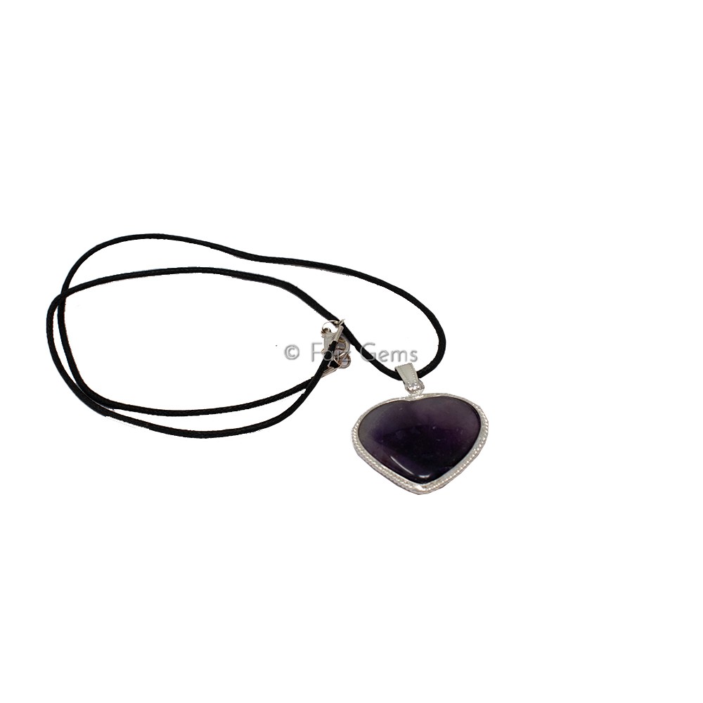 Amethyst Heart Pendants