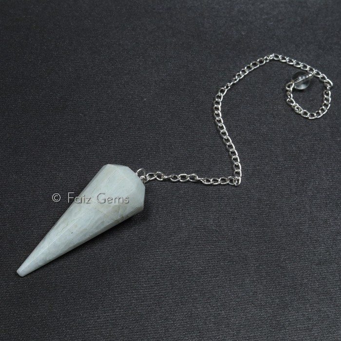 Amazonite 6 Faceted Gemstone Pendulum