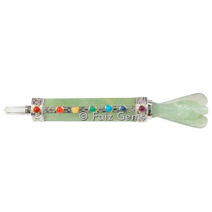 Green Aventurine Chakra Angel Wands