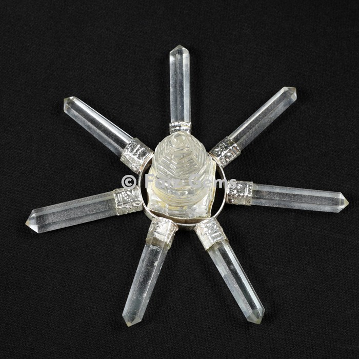 Crystal Quartz Shree Yantra Healing Generator