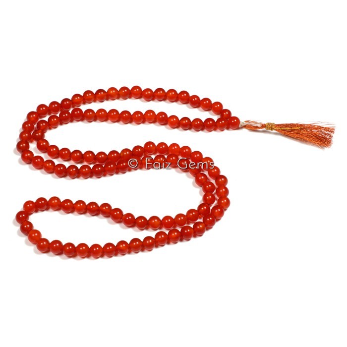 Red Carnelian Gemstone Japa Mala