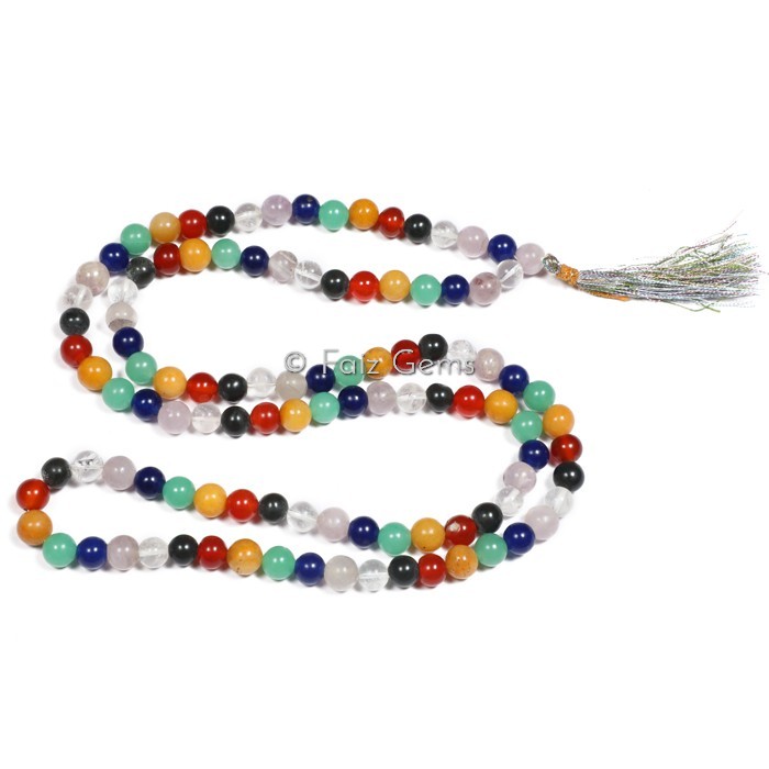 Multi Stone Gemstone Japa Mala