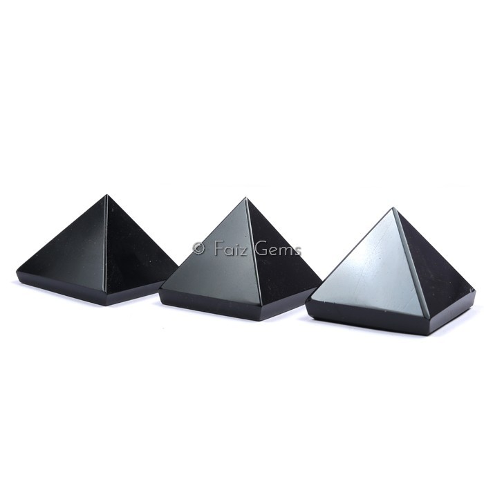 Black Agate Gemstone Pyramids