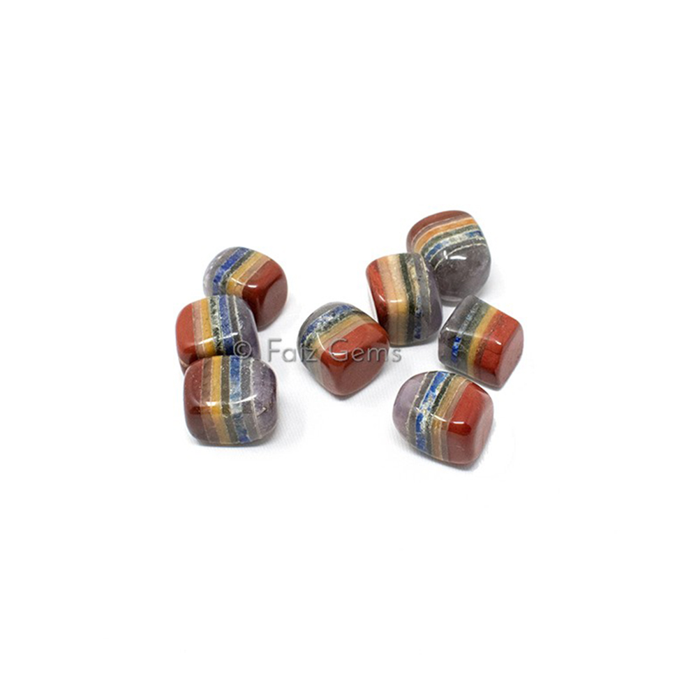 Bonded Seven Chakra Tumbled Stone