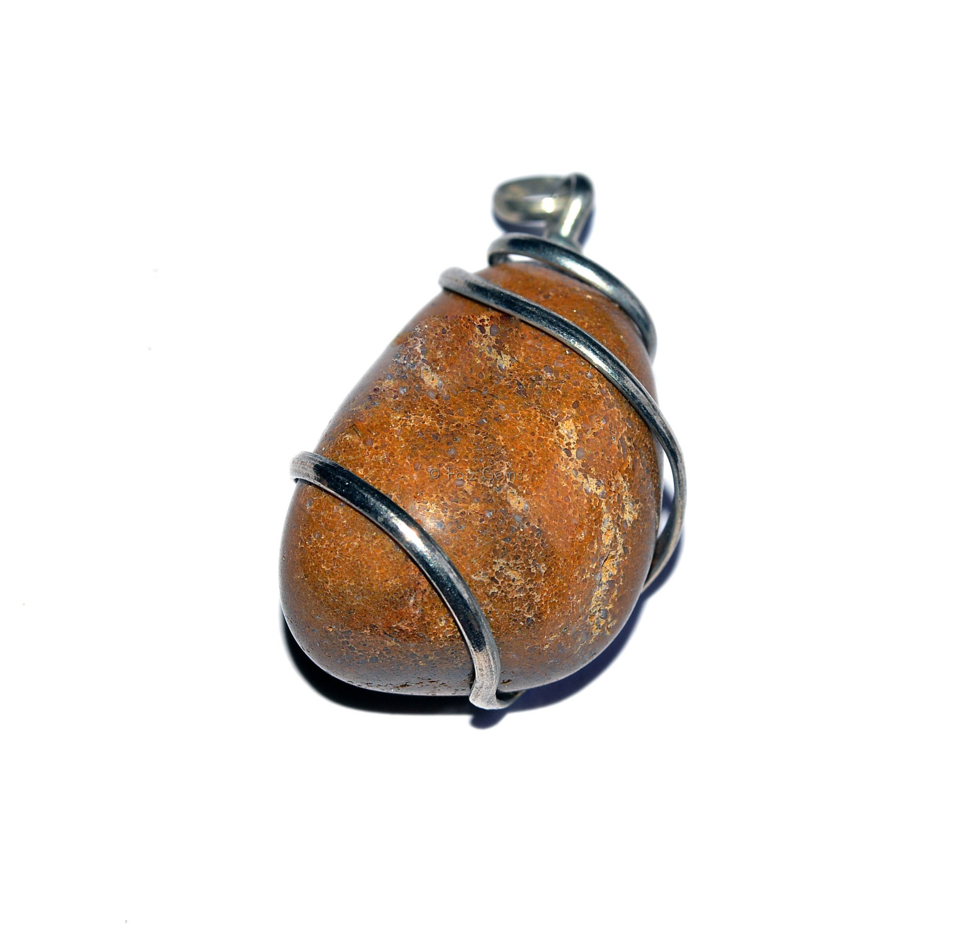 Jasper Tumbled Wrap Pendant