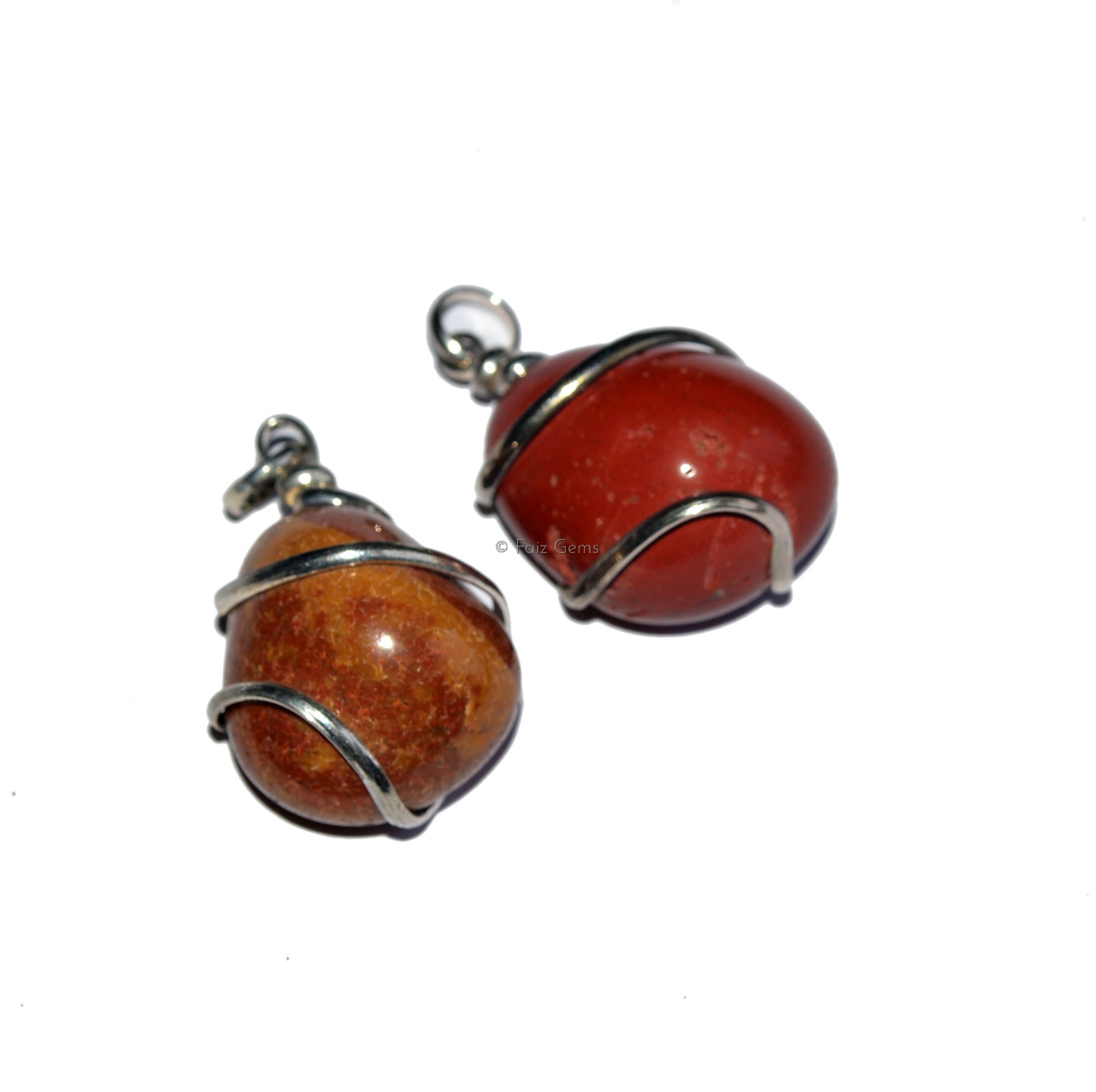 Carnelian Tumbled Wrap Pendants