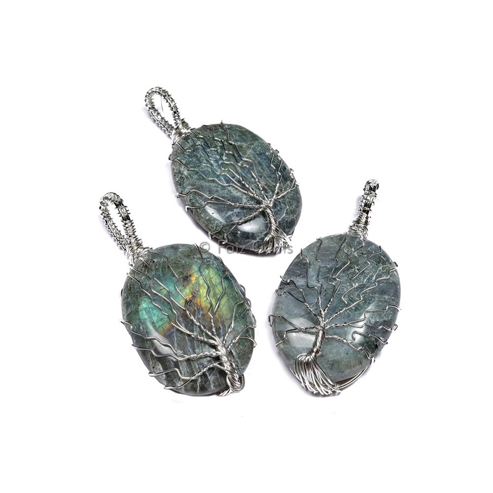 Labradorite Tree of Life Pendants