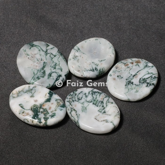 Tree Agate Worry Stone