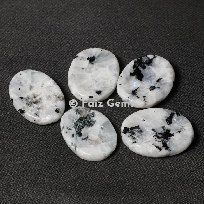 Rainbow Moonstone Worry Stone