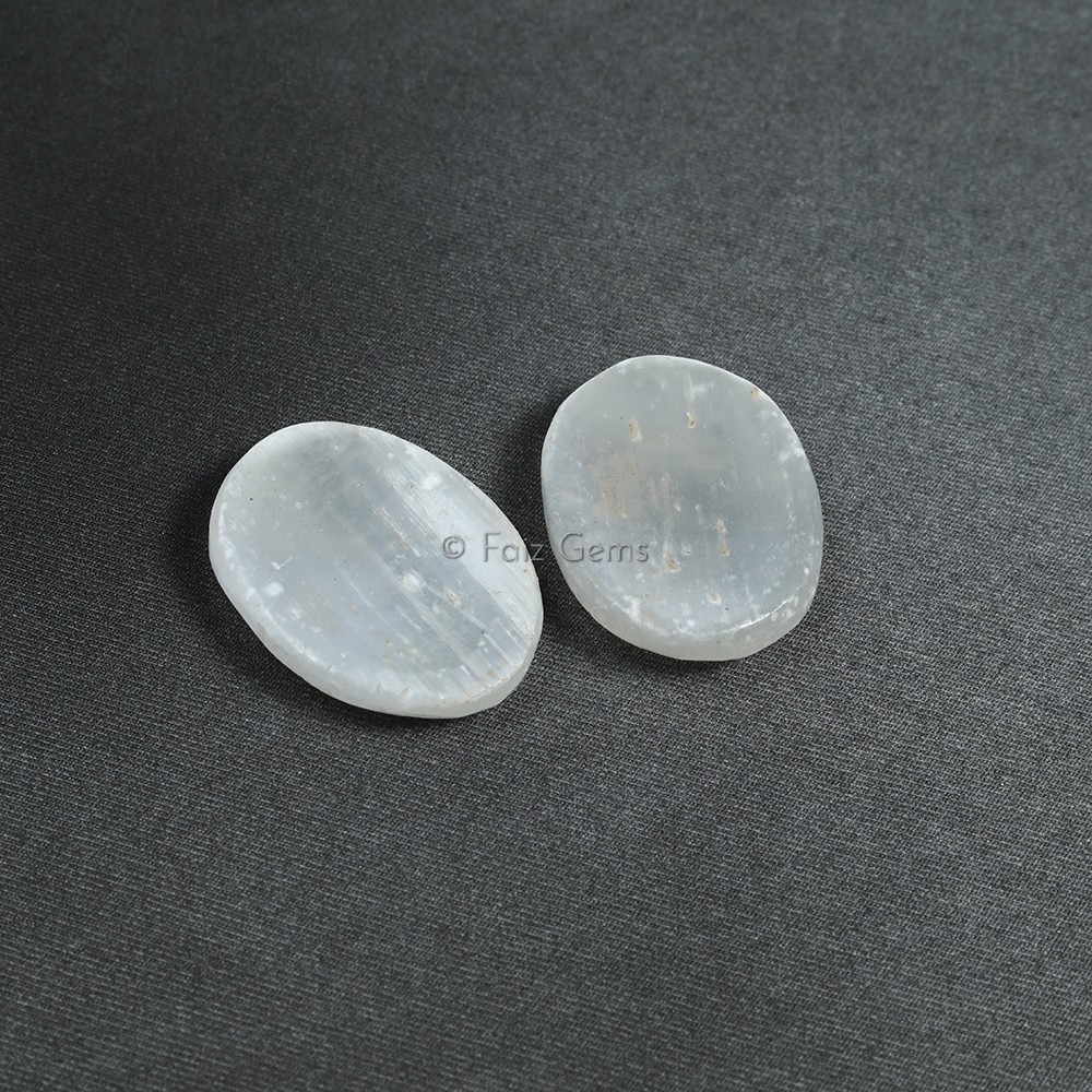 Selenite Worry Stone