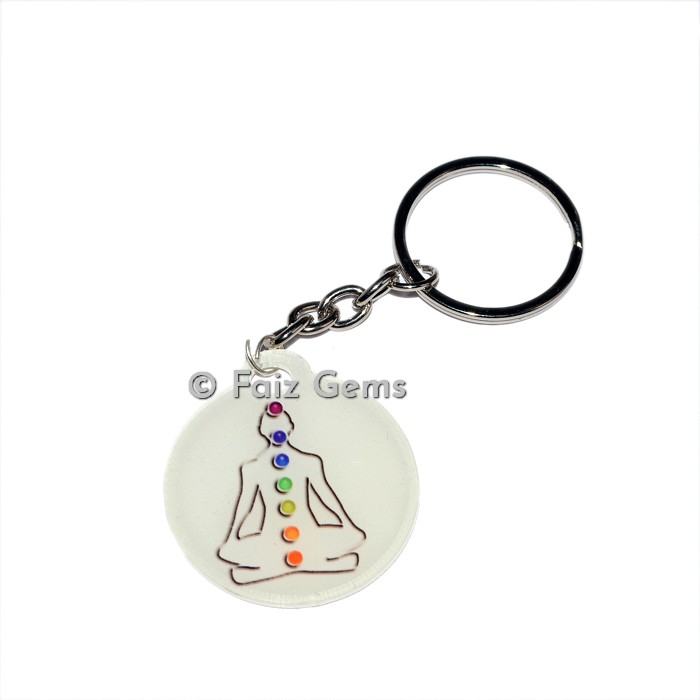 Buddha Chakra Acrylic Keyring