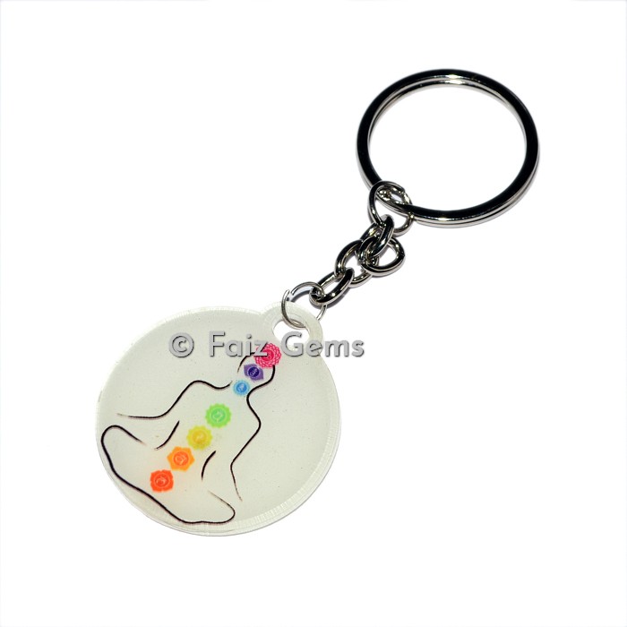 Buddha Chakra Symbol Acrylic Keyring