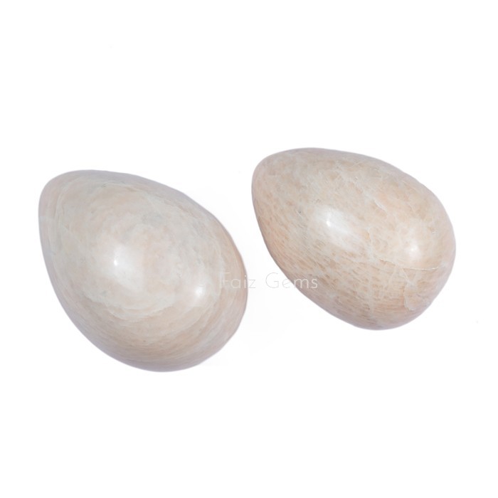 Cream Moonstone Gemstone Eggs
