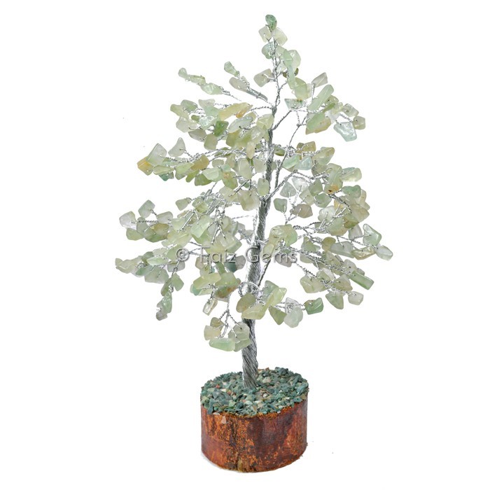 Green Aventurine  Silver Wire Tree