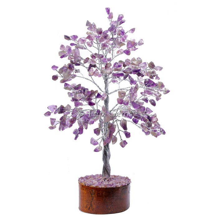 Amethyst  Silver Wire Tree