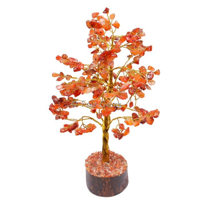 Red Carnelian Golden Wire Tree