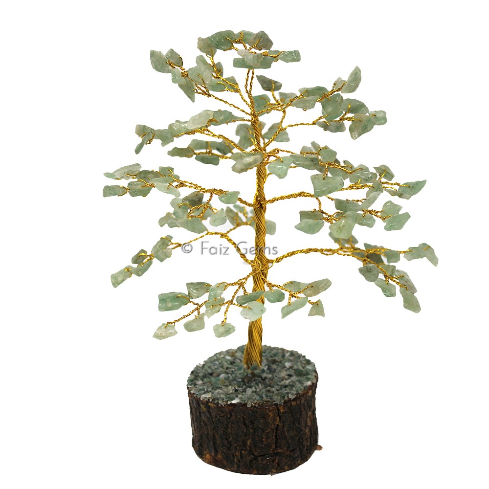 Green Aventurine Golden Wire Tree(150 Chips)
