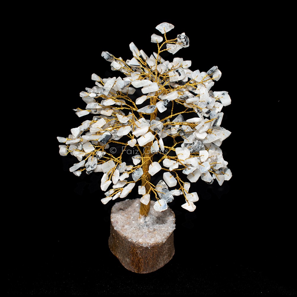 Rainbow Moonstone Golden Wire Tree(300 Chips)