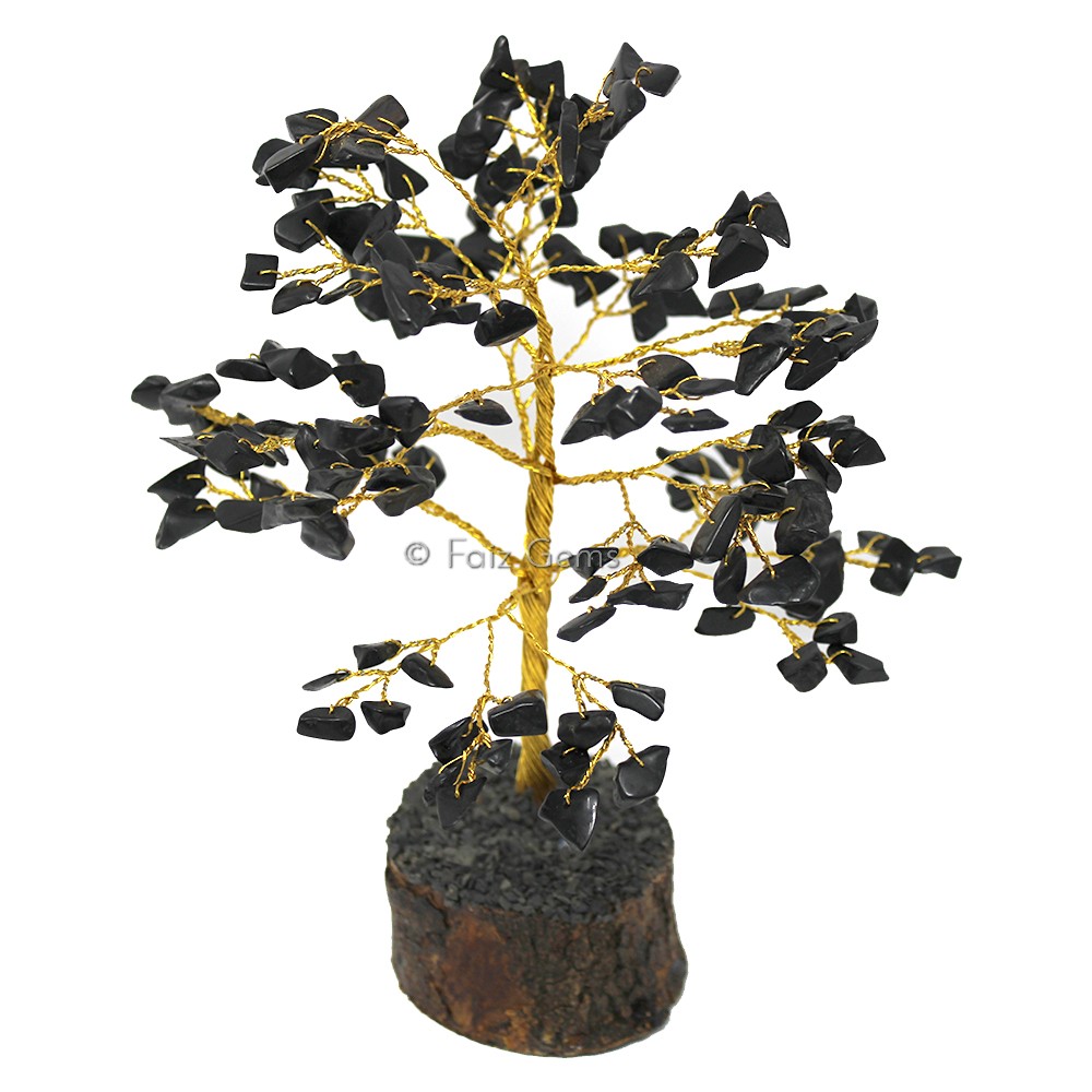 Black Agate Golden Wire Tree(300 Chips)