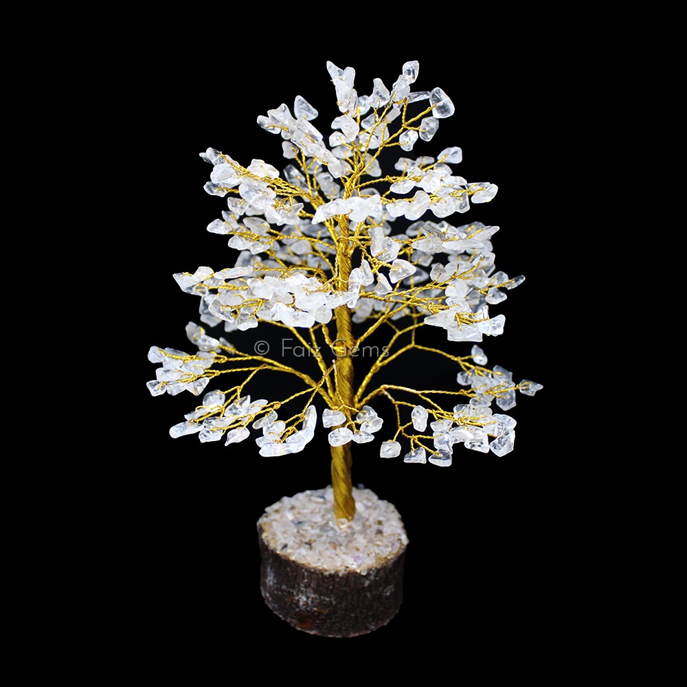 Crystal Quartz Golden Wire Tree(300 Chips)