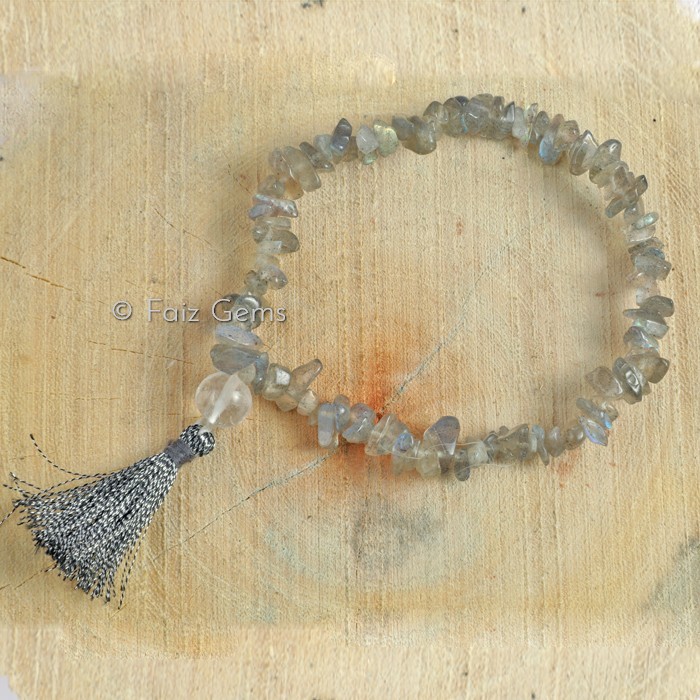 Labradorite Gemstone Power Chips Bracelets