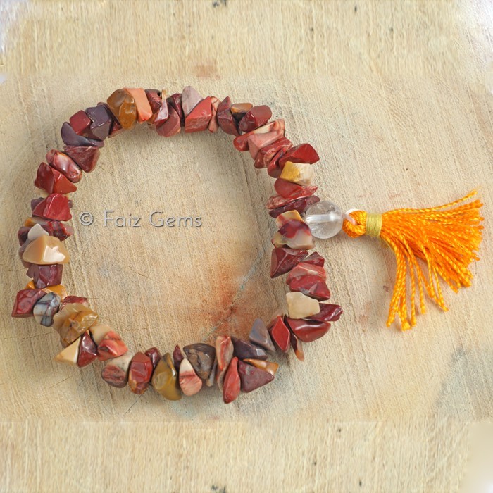 Mookaite Jasper Gemstone Power Chips Bracelets