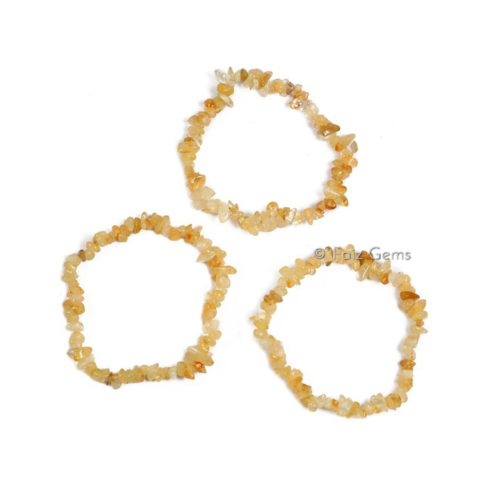 Citrine Gemstone Chips Bracelets