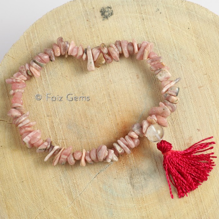Rhodonite Power Chips Gemstone Bracelets
