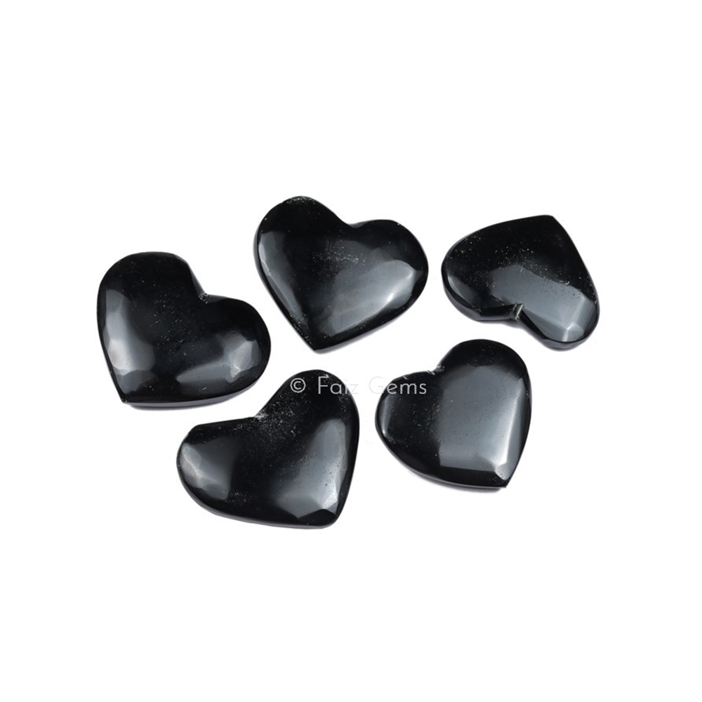 Black Obsidian Gemstone Heart