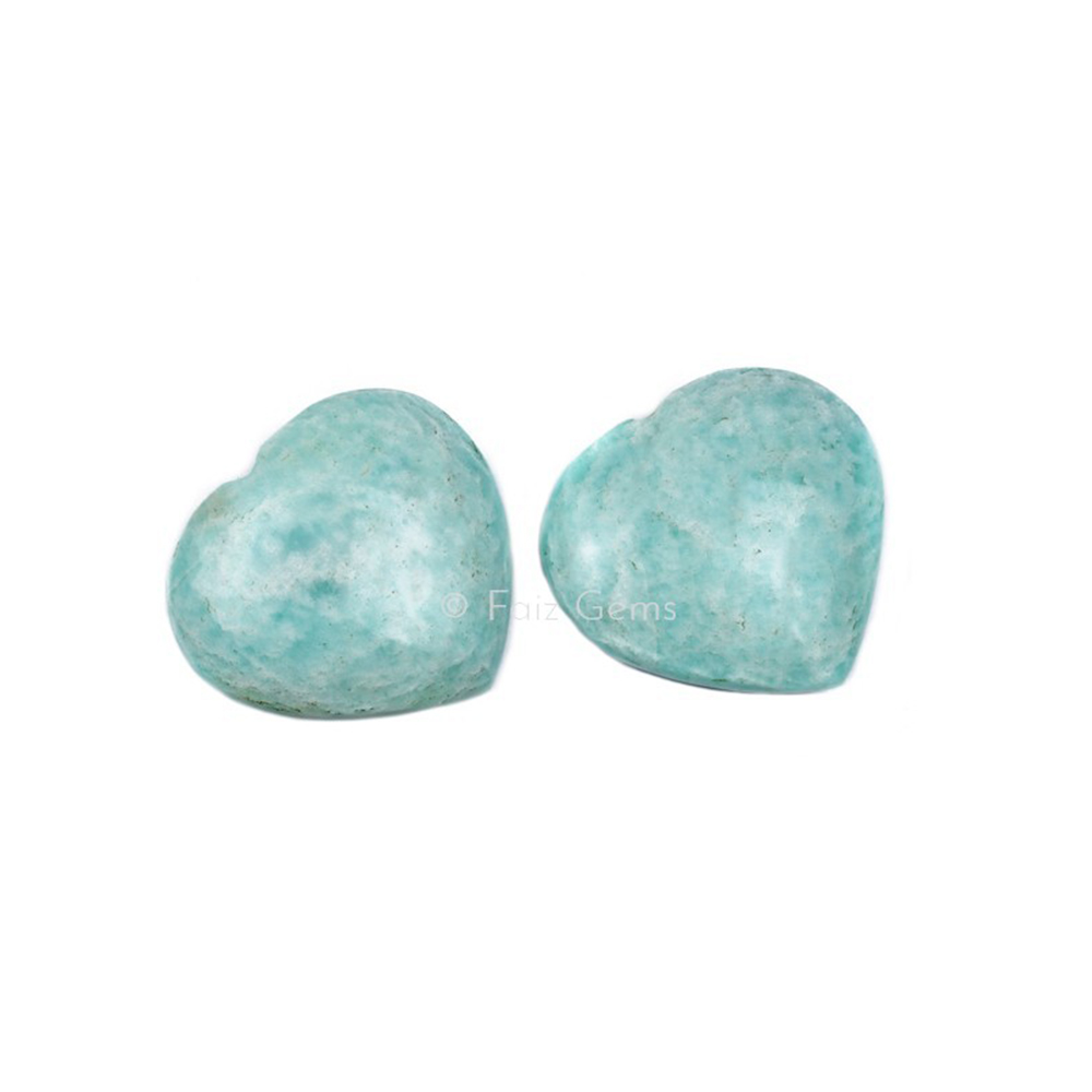 Amazonite Gemstone Hearts