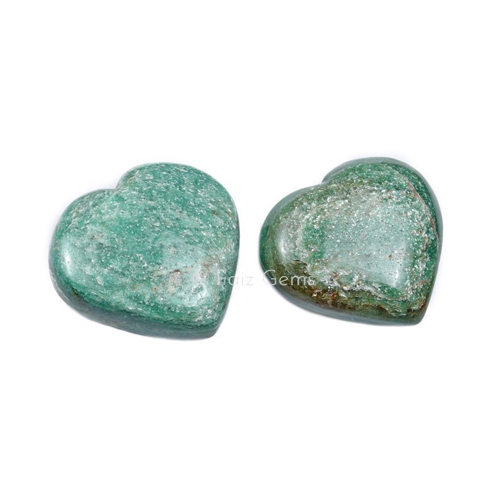 Green Jade Gemstone Hearts