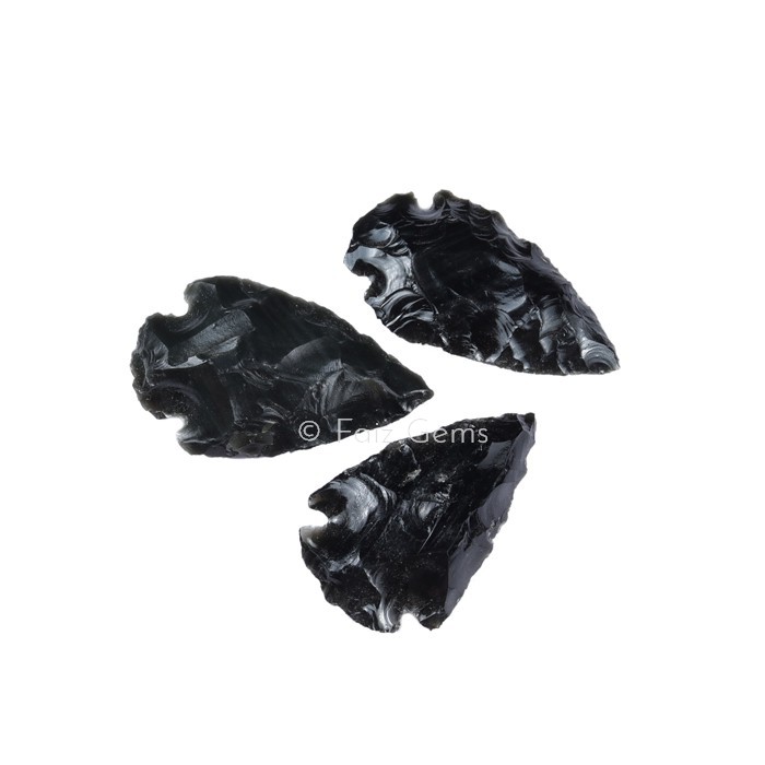 Black Tourmaline Arrowheads Of Size 1-1.5 Inches