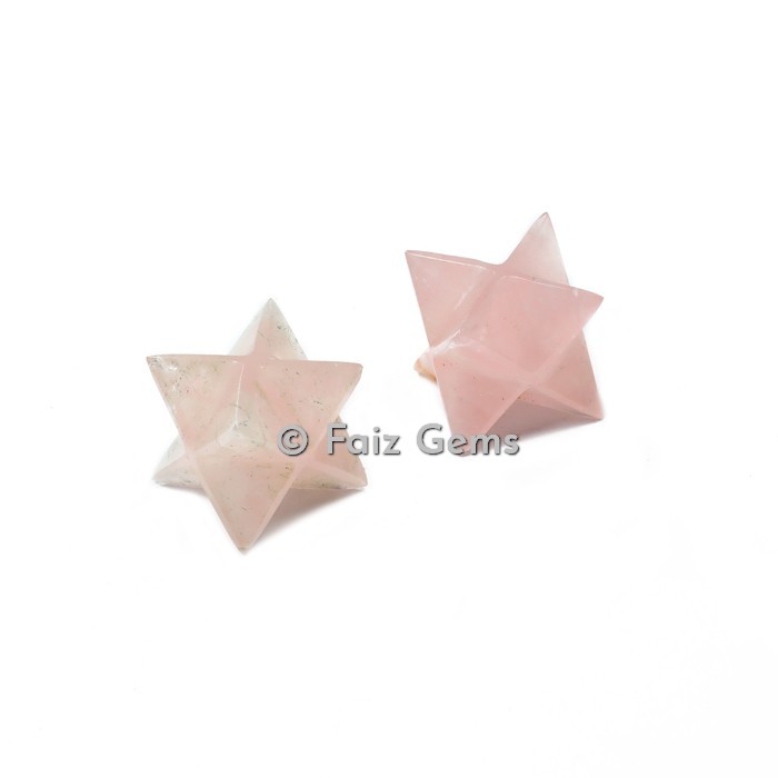 Rose Quartz Merkaba Star