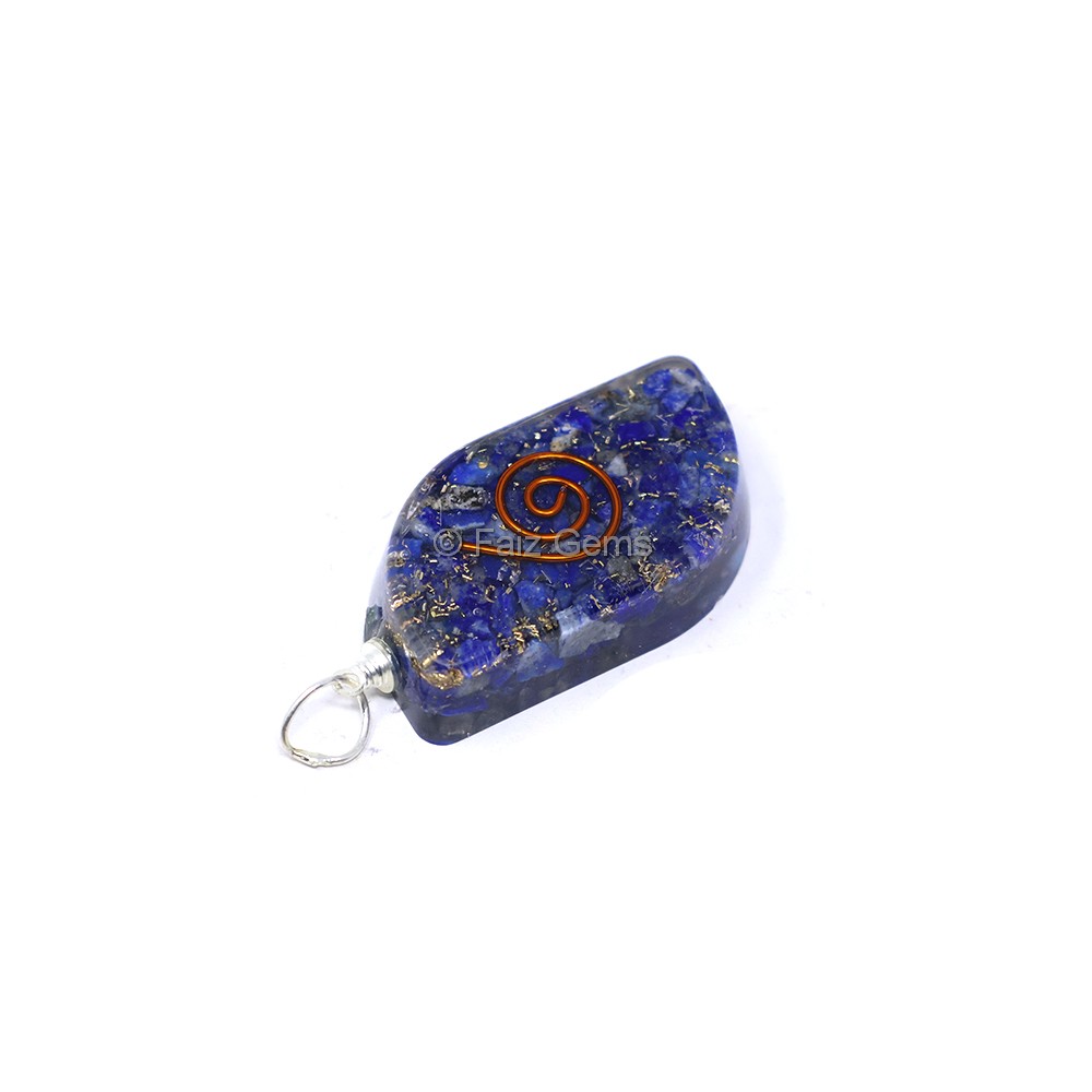 Lapis Lazuli with Copper Coil Orgone Pendant
