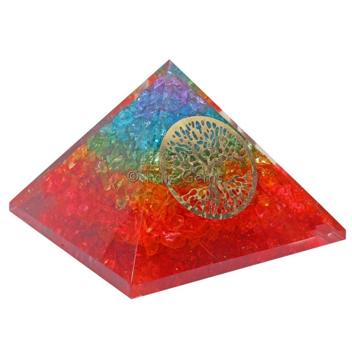 Chakra Orgonite Tree Of Life Pyramid