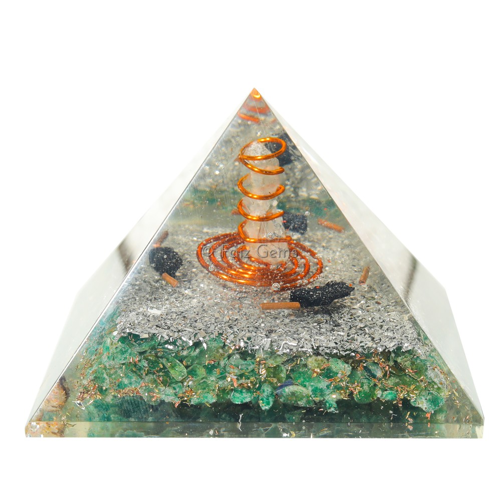 Green Aventurine Healing orgonite Pyramind