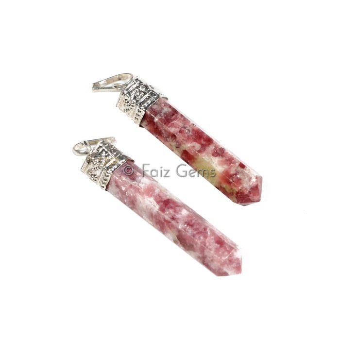 Lepidolite Pencil Cap Pendants