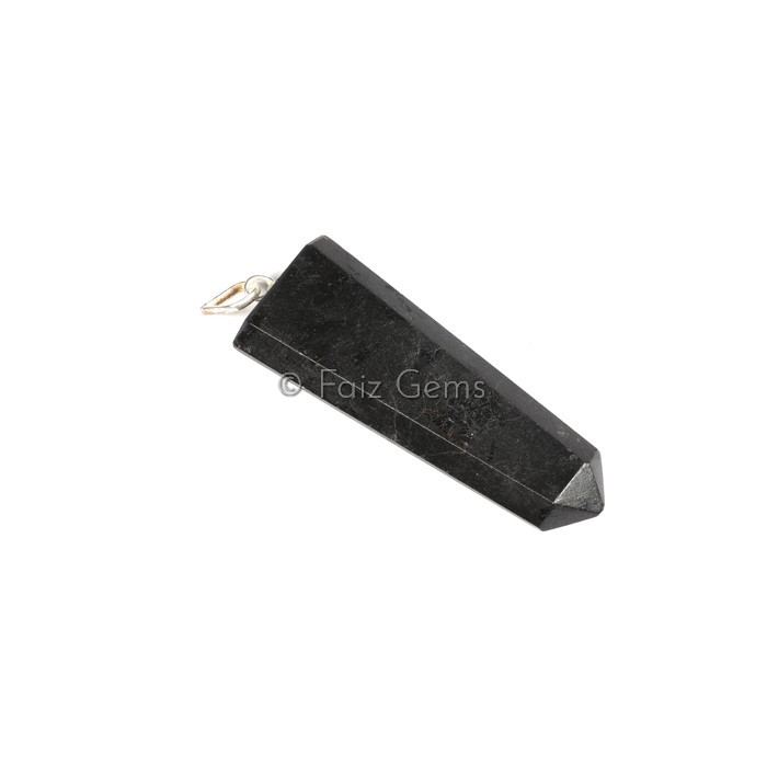 Black Agate Flat Pencil Pendants