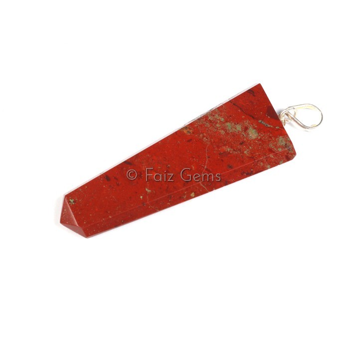 Red Jasper Flat Pencil Pendants
