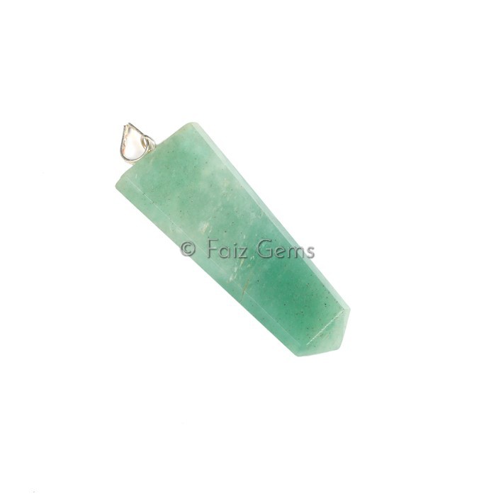 Green Aventurine Flat Pencil Pendants