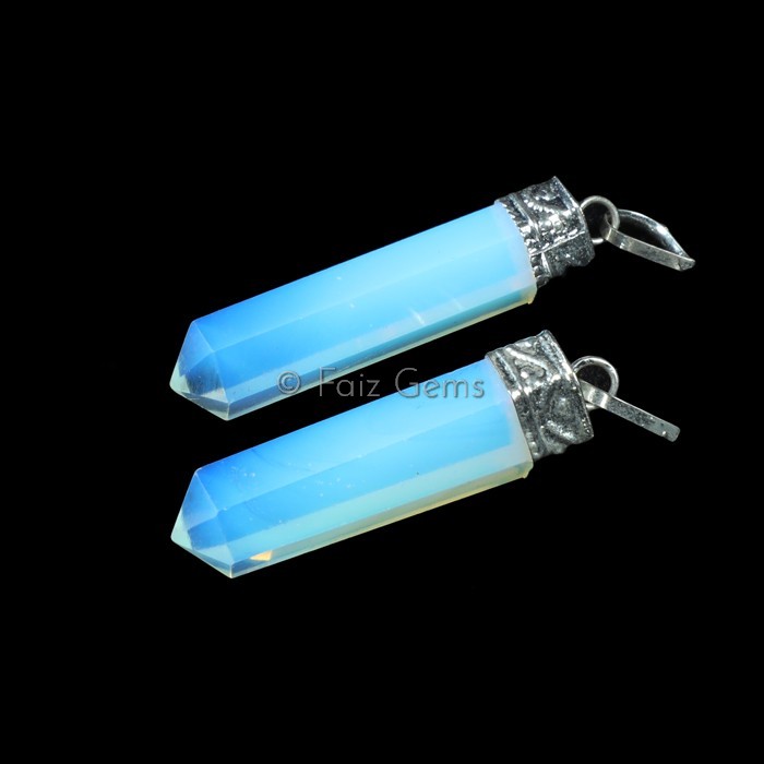 Opalite Pencil Cap Pendants