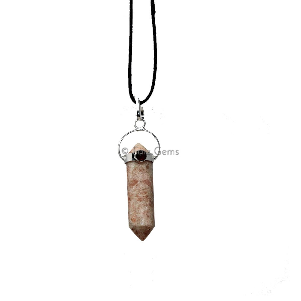 Sunstone Cap Pencil Pendants