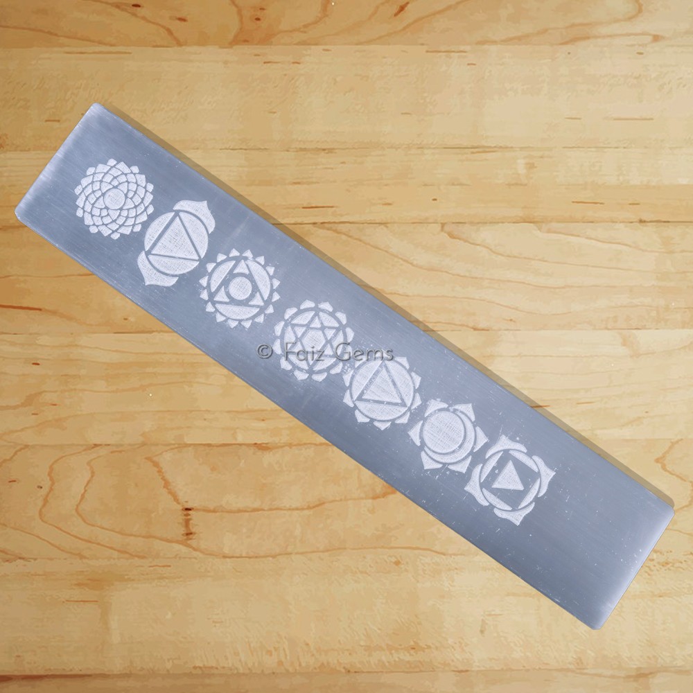 Throat Chakra Selenite Wand