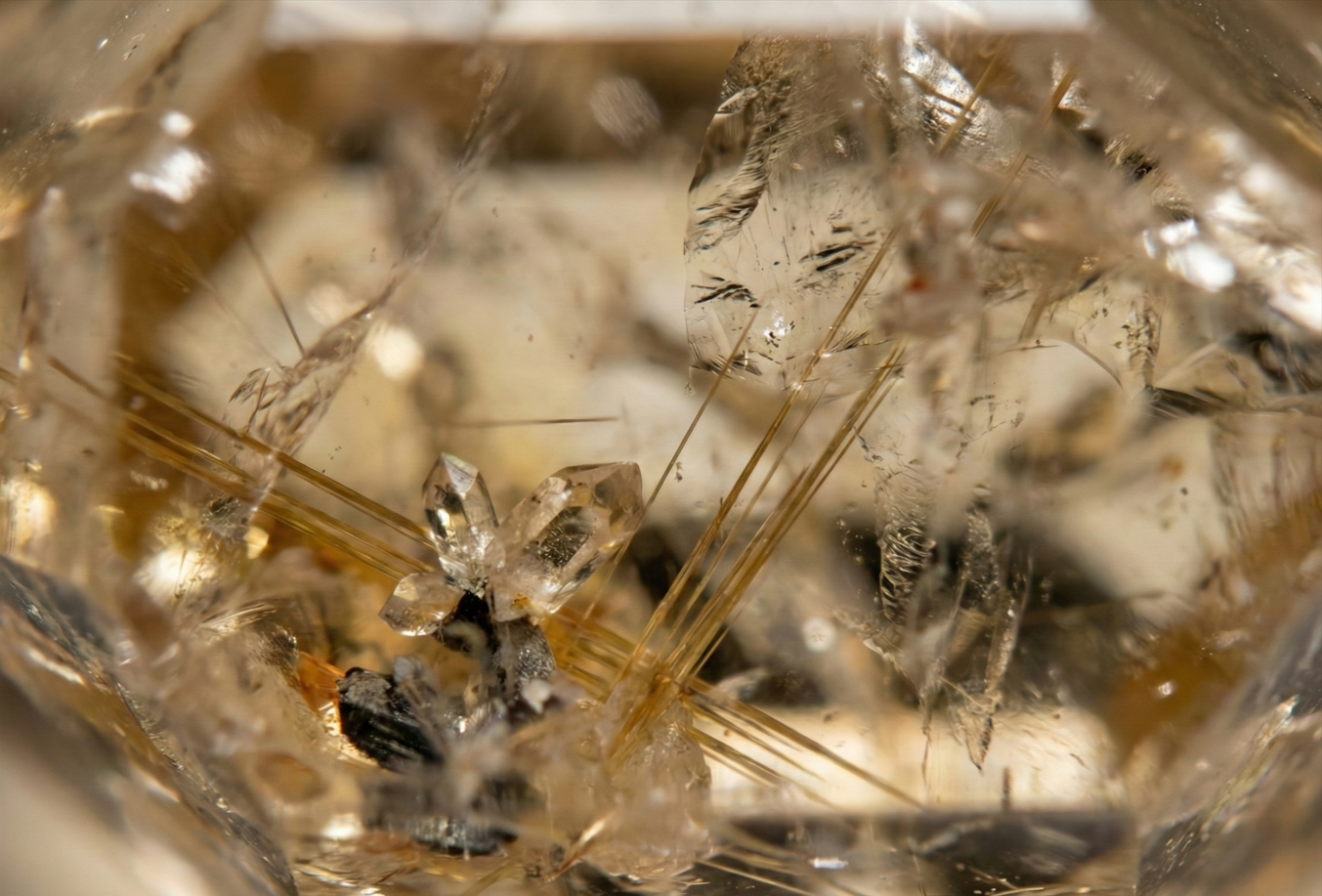 Macro photo showing natural stone inclusion - proof of authenticity